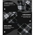 thumbnail image 4 of SPEEDRUN Mens Flannel Hoodie Plaid Jacket Fleece Sherpa Lined Full Zip Up Sweatshirt Winter Hooded Shirts Coat with 4 Pockets Black M, 4 of 5