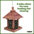 thumbnail image 5 of Pennington Red Cedar Jr. Pavilion Wild Bird Hopper Feeder, 2.5 lb. Capacity, 13.75 Inch Tall, 5 of 15