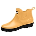 thumbnail image 3 of Crunowin Women's Ankle Rain Boots, Casual Everyday Versatile Lightweight Comfortable Sole Waterproof Shoes Brown 8, 3 of 7