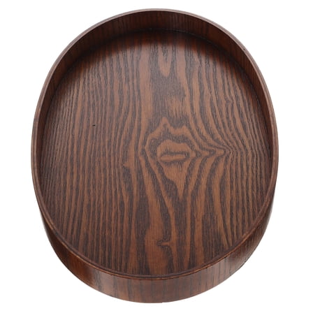 Soimiss Wooden Oval Serving Tray Platter Brown 1Pcs