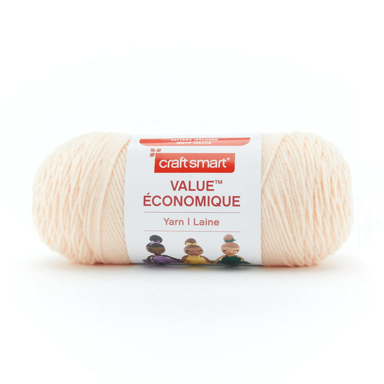 Soft Classic Solid Yarn by Loops & Threads - Solid Color Yarn for Knitting,  Crochet, Weaving, Arts & Crafts - Mushroom, Bulk 12 Pack 
