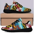 thumbnail image 3 of Maryland Stte Crab and Black eyed Susan Flower Shoes Sneakers for Women Men Black Size 9, 3 of 7