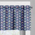 thumbnail image 5 of Ambesonne Retro Valance & Curtain, Repeating Chevrons Pattern, 55"x24", Dark Lavender and Pale Peach, 5 of 7