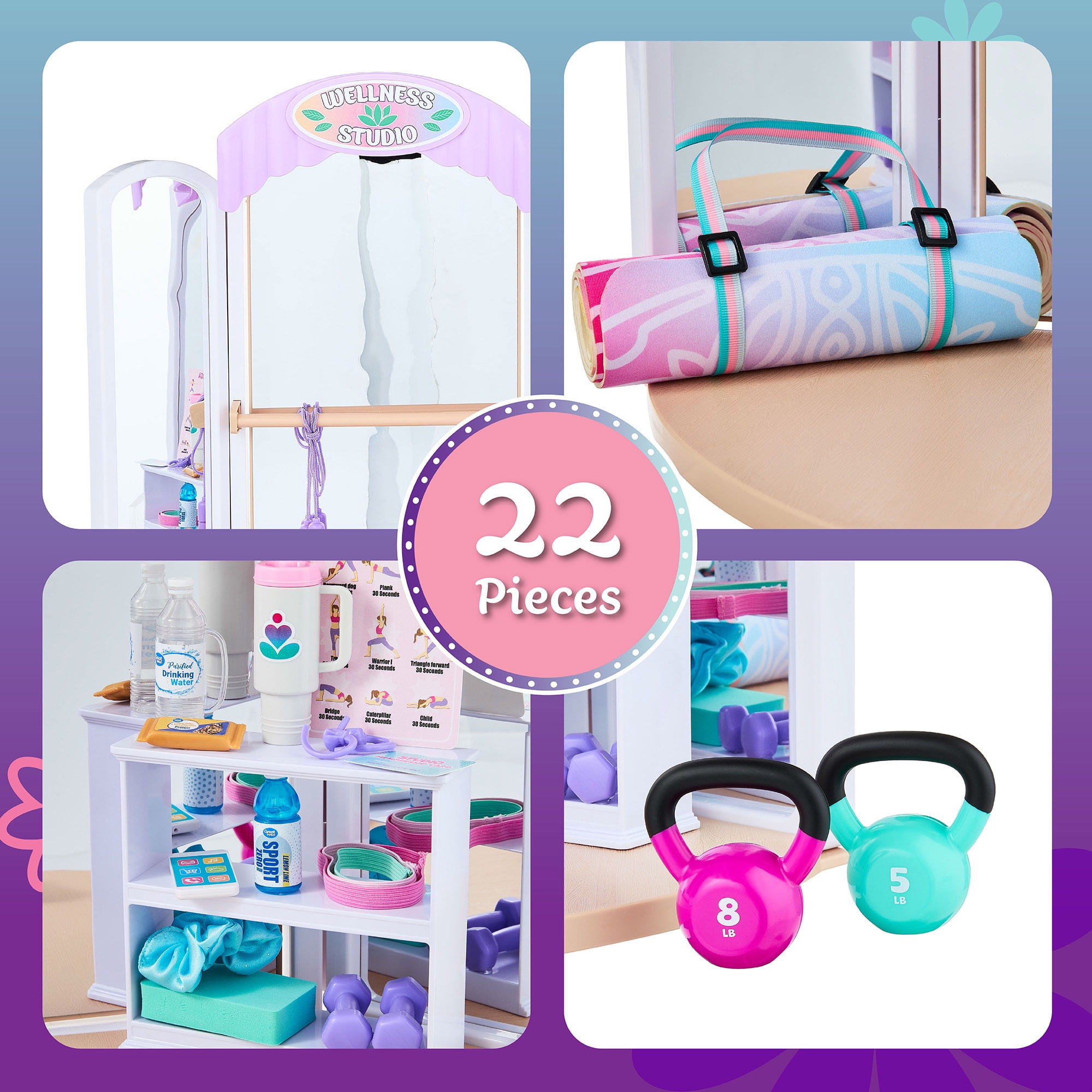 My Life As 18-Inch Doll Wellness Studio Play Set, 22-Piece Kit