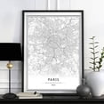 thumbnail image 3 of Londres, Nueva York, París, lienzo, pintura de pared, mapa de la ciudad del mundo, póster, imagen al óleo abstracta en blanco y negro, dibujo al óleo sin marco sidaley JJ11728-09, 3 of 4