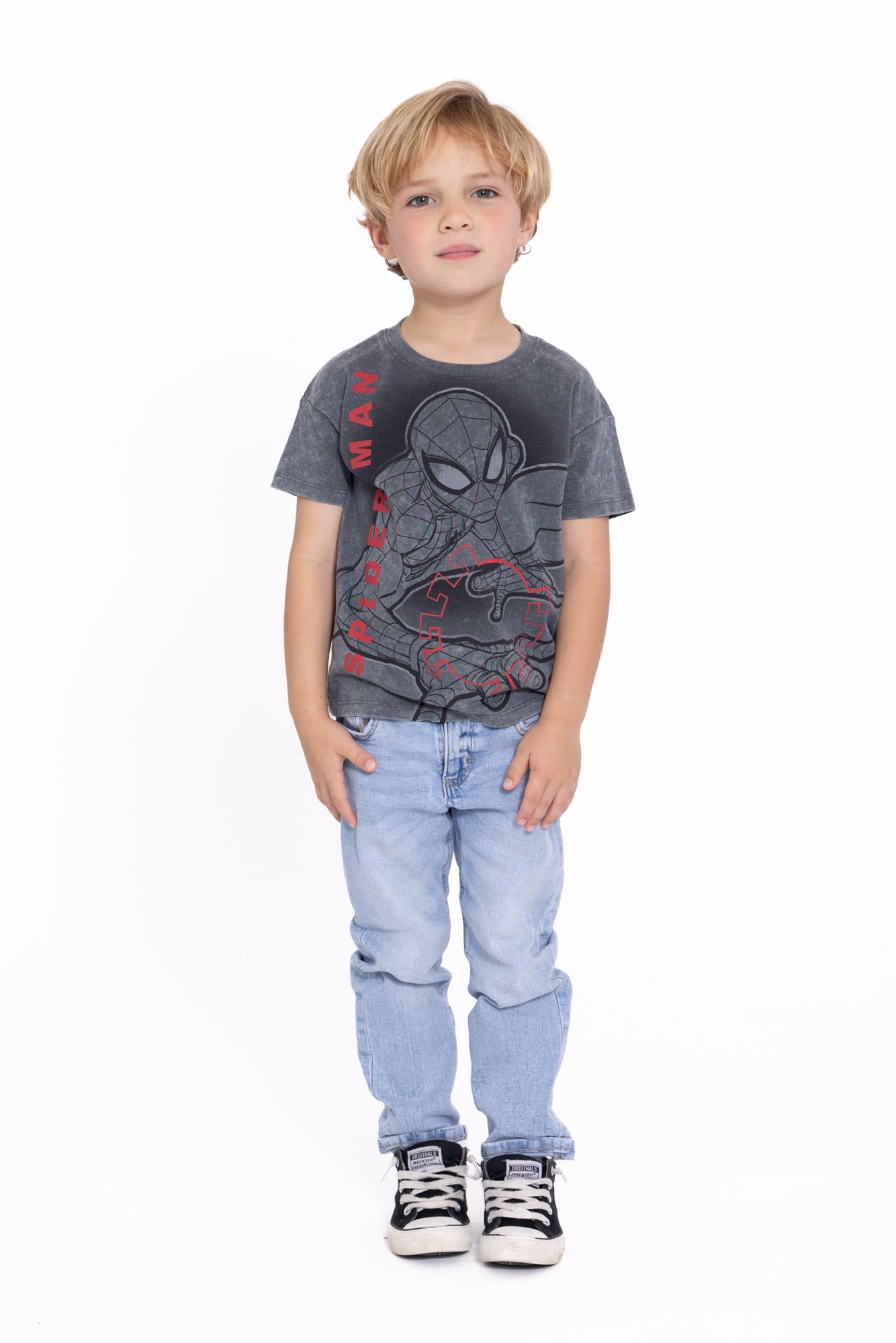 Marvel Spider-Man Toddler Short Sleeve Graphic Crewneck Tee, Sizes 12M-5T