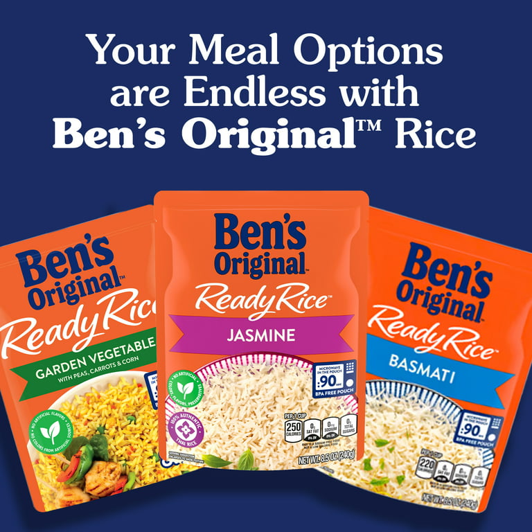Ben's Original Original Long Grain White Ready Rice, Easy Dinner Side, 8.8  Ounce Pouch 