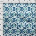 thumbnail image 2 of oneOone Cotton Flex Dark Blue Fabric Geometric & Floral Shibori Sewing Material Print Fabric By The Yard 40 Inch Wide, 2 of 4