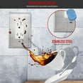 thumbnail image 3 of ENERLITES Decorator Switch or Receptacle Outlet Metal Wall Plate, Corrosion Resistant, Over Size 1-Gang, UL Listed, 7731O, 430 Stainless Steel, Silver, 3 of 5