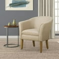 thumbnail image 2 of HomePop Modern Barrel Accent Chair, Light Brown Fabric, 2 of 5