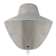 thumbnail image 1 of Sombrero para el sol de ala ancha, con pieza para el cuello, gorra protectora ajustable para exteriores, gorra de pesca para senderismo, 1 of 6