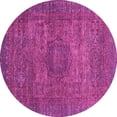 thumbnail image 1 of Ahgly Company Indoor Round Abstract Pink Modern Area Rugs, 3' Round, 1 of 4