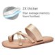 thumbnail image 3 of Sandalias planas Luoika para mujer, ancho ancho, color dorado 9XW, 3 of 9
