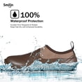 thumbnail image 2 of SMILIN Waterproof Rain Garden Boots, Anti-Slip Rubber Ankle Rain Boots for Men & Women, Brown, Size 14.5 Women/13 Men, 2 of 6