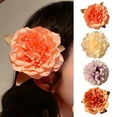 thumbnail image 2 of Holiday Style Gradient Peony Rose Hairpin Artificial Flower Decorative Hair Clip Anti-slip Three-dimensional Flower Hairpin Hair Accessories-White, 2 of 7