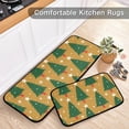 thumbnail image 5 of SKYSONIC Christmas Tree Pattern Kitchen Mats Set of 2 Merry Xmas Stars Anti Fatigue Floor Runner Rug Non Slip Comfort Mat 19.7x27.6 Inch + 19.7x47.2 Inch for Living Room Laundry Room Hallway, 5 of 7