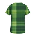 thumbnail image 5 of snilers St Patricks Day Scrubs for Women V Neck Irish Shamrock Print Scrub Tops Soft Nurse Uniform Shirts with Pockets S-5XL, 5 of 6