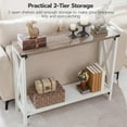 thumbnail image 6 of LARMNEE Farmhouse Console Table Narrow Entryway Table with 2 Open Shelves Hallway Living Room White and Gray WG08XG01, 6 of 9