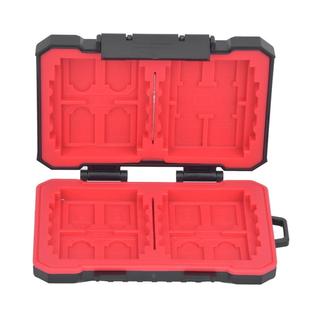 ABS Camera Memory Card Box,LP-E8 Black Drop Resistant Camera Memory Card Box Camera Accessory Built for Precision