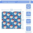 thumbnail image 5 of SKYSONIC Christmas Santa Claus Washcloths Set of 4, Highly Absorbent Soft Cotton Fingertip Towels for Bathroom, Kitchen, Gym, Spa, Home Decor, 12x12 Inch, 5 of 7