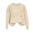 thumbnail image 6 of Gunia Plus Size Pumpkin Halloween Sweatshirt For Women Cat Graphic Sweatshirt Round Neck Long Sleeve Pullover Tops Casual Fall Fashion Trendy Clothes Beige S-3Xl, 6 of 6