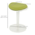 thumbnail image 3 of HOMCOM Mesh Ergonomic Wobble Stool for Standing Desks, with Rocking, Green, 3 of 10