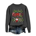 thumbnail image 1 of EHQJNJ Chandail en Molleton en Polyester pour Femmes, Motif de Chapeau de Noël, Pull à Col Rond, Manches Longues, Tendance, 1 of 4