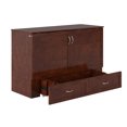 thumbnail image 3 of AFI Alara Queen Solid Wood Murphy Bed Chest with Drawer and Charger, Walnut, 3 of 8