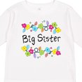 thumbnail image 4 of Inktastic Big Sister - Bright Flowers Girls Long Sleeve Toddler T-Shirt, 4 of 5
