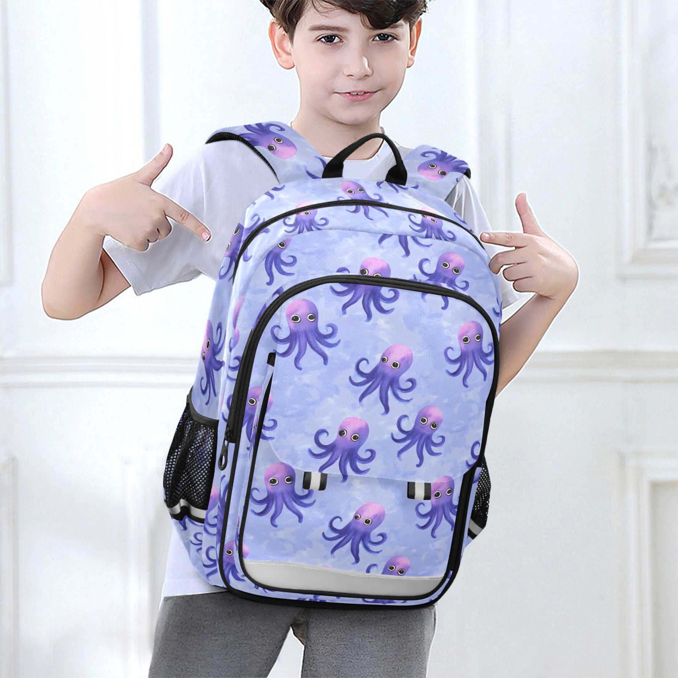 ALAZA Watercolor Octopus Laptop Backpack Purse Travel Bag Casual School Bookbag Rucksack for Women Men