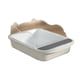 thumbnail image 2 of Caja De Arena De Plástico Para Gatos Caja de arena blanca semicerrada de lados altos con diseño a prueba de salpicaduras y pala para gatos domésticos (1 unidad) JASKFLY, 2 of 8
