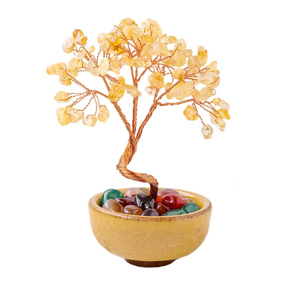 WUJGXI Tree Desktop Ornament Elegant Home For Living Room Desk Decorative Idea Sparkling Art Piece
