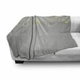 thumbnail image 3 of Grey and Yellow Soft Flannel Fleece Throw Blanket, Christmas Themed Ornament Holiday Hearts and Flowers, Cozy Plush for Indoor and Outdoor Use, 60" x 80", Beige Yellow Pale Grey, by Ambesonne, 3 of 6