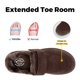 thumbnail image 5 of Zapatillas FitVille de ajuste ancho para hombre, zapatos de casa de felpa antideslizantes, correas ajustables, zapatillas de invierno para interiores y exteriores con soporte para arco, 5 of 5
