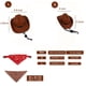 thumbnail image 3 of Disfraz de mascota Encell para perro vaquero, minisombrero de vaquera, bandana S, 3 of 3