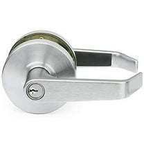 Lawrence Hardware Chrome Grade 2 Standard Classroom Door Lever with Key Lock Set, 2 3/8"