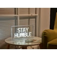 thumbnail image 6 of SocalSunny Neon Signs LED Desk Neon Light Lightbox Bar Sign 3D Letter Lights for Wall Decor Party Light Home Bedroom Livingroom USB Aesthetic Decoration Accessories Room Decor Standing (STAY HUMBLE), 6 of 8