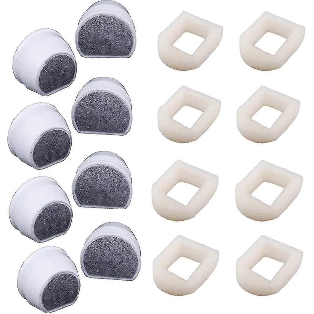 16 Pack Foam Prefilters And Carbon Filter Compatible With Petsafe Drinkwell Fountain Inox 360 Avalon