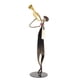 thumbnail image 2 of Figura de trompeta, escultura de músico de Metal hecha a mano, abstracta moderna, para sala de estar, estante de mesa, escritorio y oficina, 2 of 14