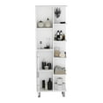 thumbnail image 3 of 63" High Bathroom Linen Cabinet - 7 Open Shelves For Towels And Linens Modern White Storage Solution 63-inch Tall, 3 of 4