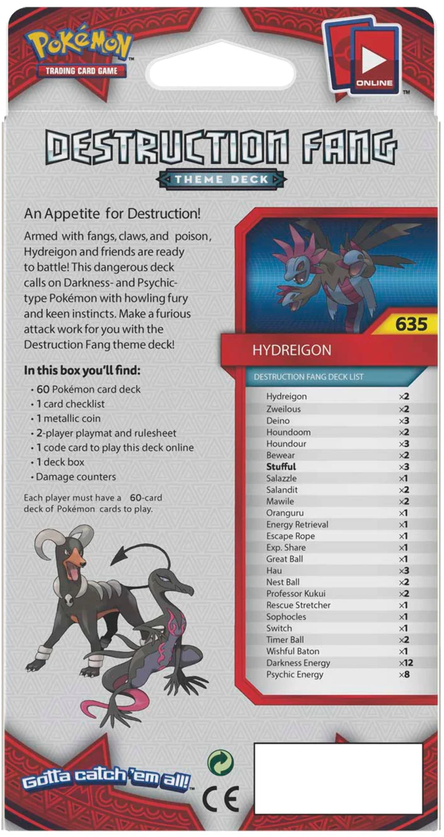 Pokemon Cards Sun & Moon Crimson Invasion Theme Deck - Kommo-o or Hydreigon - one at random