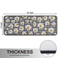 thumbnail image 5 of Kitchen Rugs Sets Of 2,Black Daisy Flower Checkered Pattern Anti Fatigue Kitchen Mat Rugs Non Slip Washable,Decorative Kitchen Floor Mats for Kitchen,Sink,Laundry,17"x47"+17"x47", 5 of 5