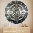 thumbnail image 3 of THE GEARS CLOCK Wall Clock with Real Moving Gears EN-LI_ 36 in Round Vintage-Black, 3 of 10
