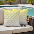 thumbnail image 2 of Outdoor Pillow Cover Yellow Moroccan Design Set of 2 Waterproof Throw Pillowcases Geometric Pattern Decorative Patio Furniture Pillows for Couch Garden Indoor & Outdoor Use, 2 of 9