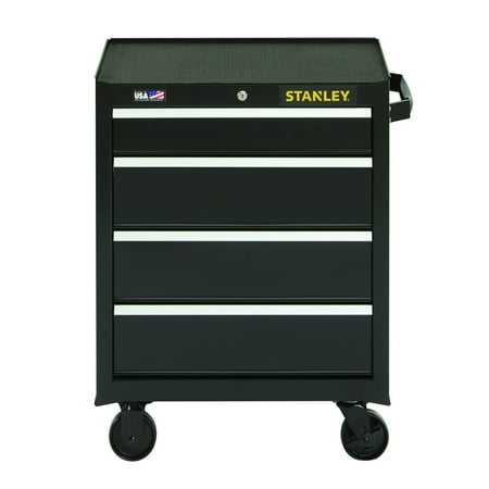 Stanley STST22744BK 300 Series 26 in. x 18 in. x 34 in. 4 Drawer Rolling Tool Cabinet - Black