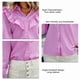 thumbnail image 5 of Camisa de mujer con botones de una sola fila, cuello vuelto, manga larga acampanada, blusa de rayas empalmada con volantes, 5 of 7