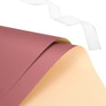 thumbnail image 4 of Uxcell 20 Sheets Flower Wrapping Paper with Ribbon 22.8" x 22.8" Light Pink/Rose Brown, 4 of 6