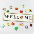 thumbnail image 6 of Clearance sales today deals,Cute Interchangeable Seasonal Welcome Sign Front Door Decoration Rustic Round Wood Wall Hanging Outdoor Spring Summer Fall Winter All Seasons Holidays, 6 of 7