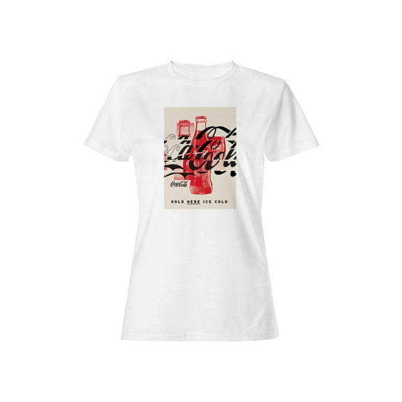 Officially Licensed Coca Cola Classic Coke Bottles Design Women's T-shirt