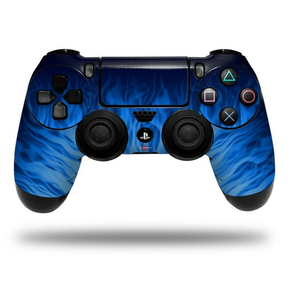 Vinyl Skin Wrap for Sony PS4 Dualshock Controller Fire Blue (CONTROLLER NOT INCLUDED)